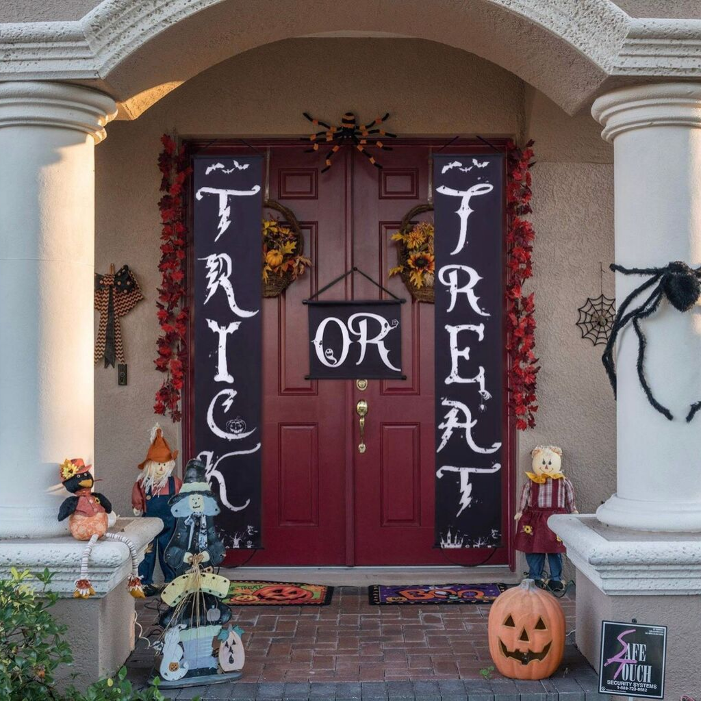 Halloween Home Front Door Decorations by Boao