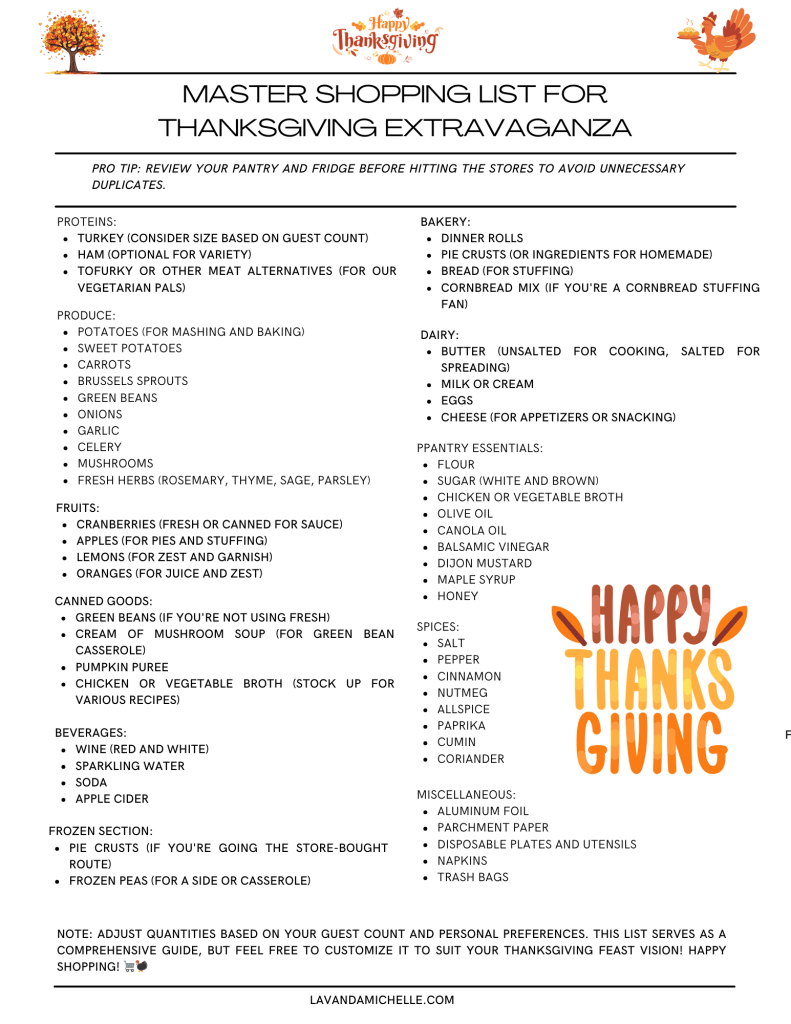 The Ultimate Thanksgiving Feast Planner