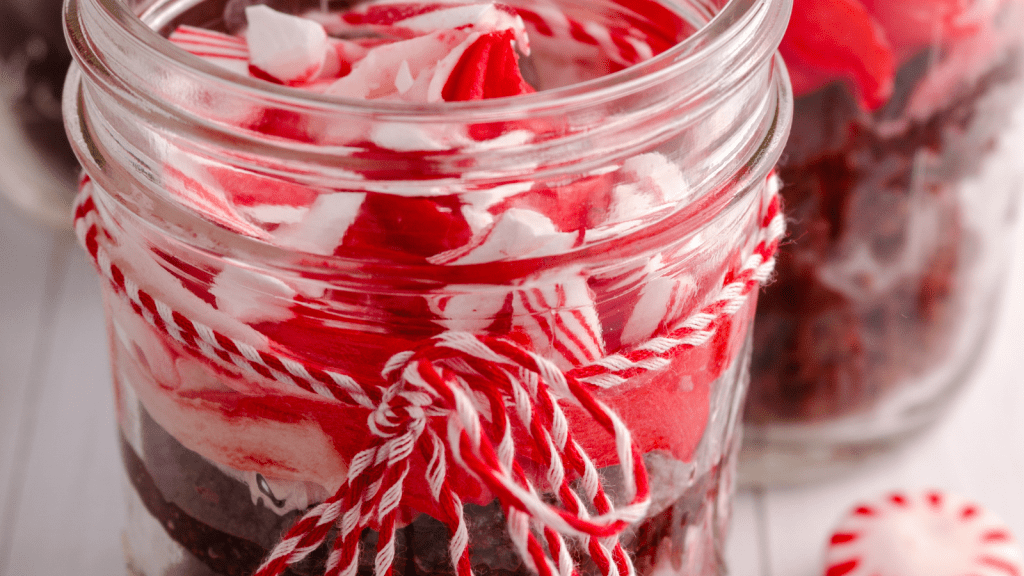 Peppermint Chocolate Cupcakes in a Jar