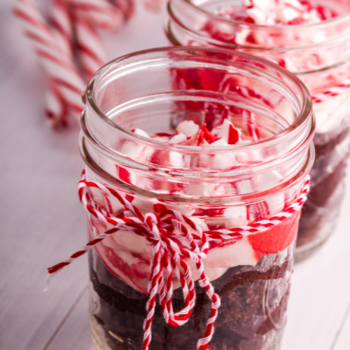 Peppermint Chocolate Cupcakes in a Jar