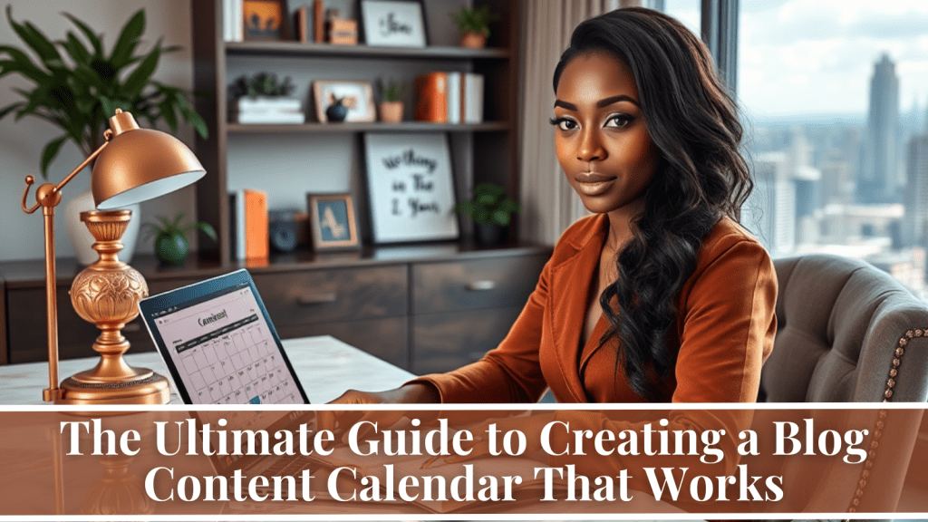Blog content calendar